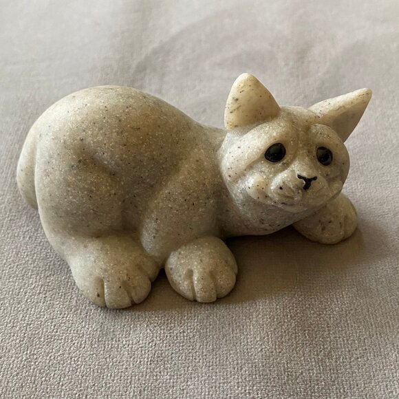 Vintage Kitty Cat Figurine QUARRY CRITTERS 2000 Cameron Second Nature Design 2.5 - Picture 1 of 3